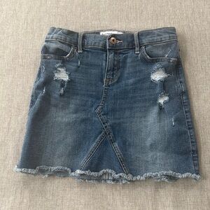 Abercrombie Kids Denim Distressed Skirt‎ Medium Wash Girls 11/12